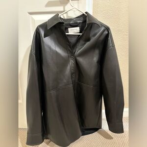 Faux leather jacket